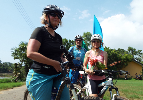 Bike group on the way