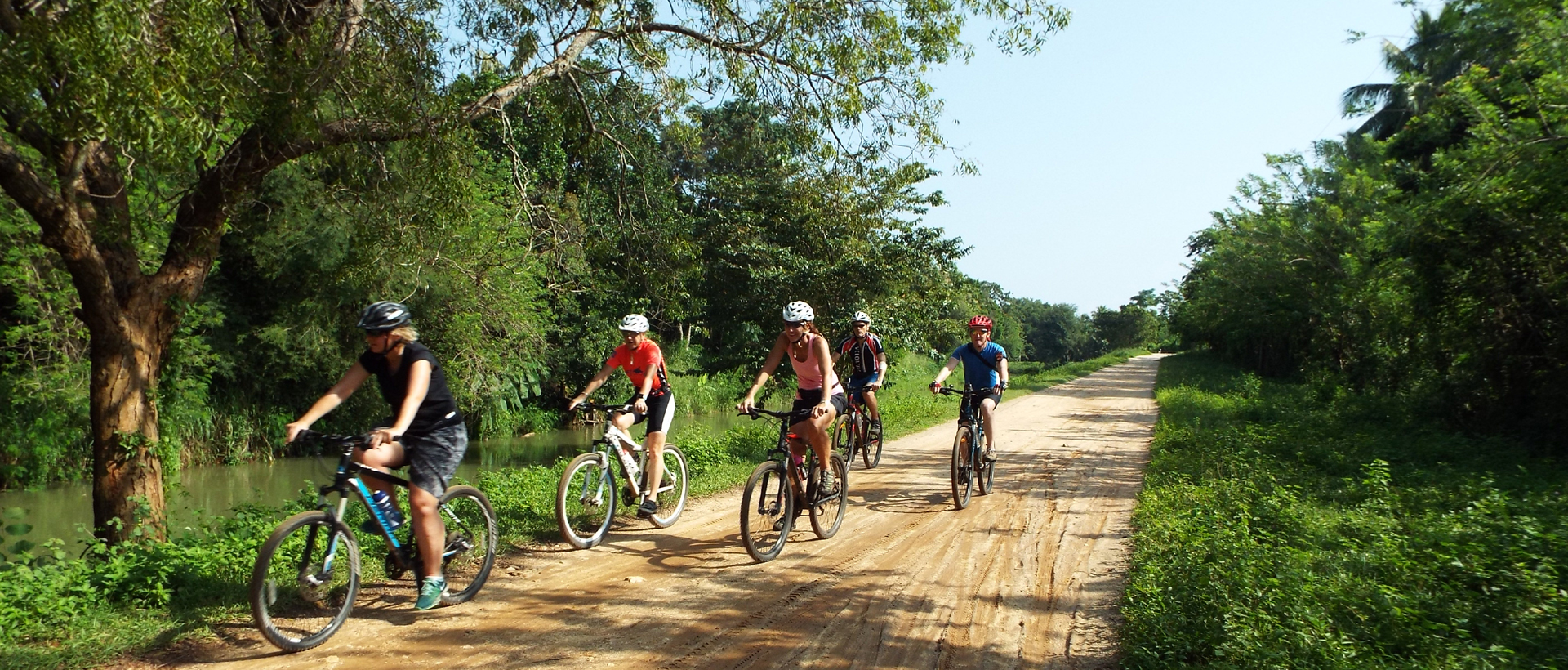 Sri Lanky cycle group in front of the Church at Chilaw